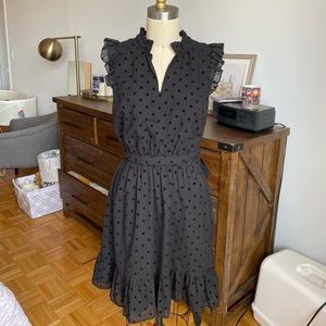 Black ruffle dress
